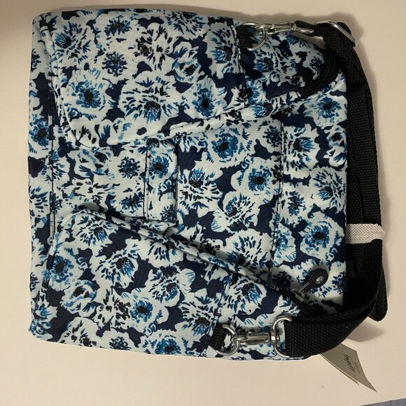 Kipling Lunch Bag NWT Navy Blue and White Flowers - Picture 7 of 8